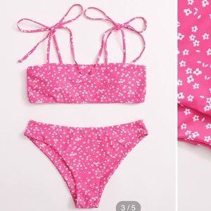 Ditsy Floral High Cut Bikini Swimsuit